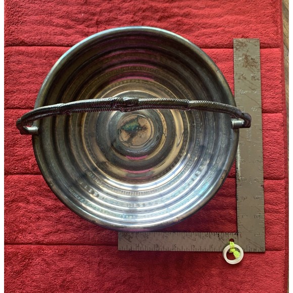 Antique Bridal Brides Basket Meriden #1620 Victorian Era, Eternal Knot Handle - Picture 6 of 8